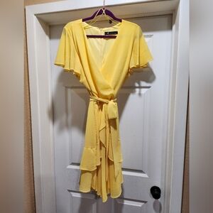 Yellow Wrap Dress